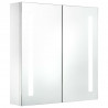 Szafka łazienkowa z lustrem i LED, 60 x 14 x 62 cm