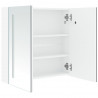Szafka łazienkowa z lustrem i LED, 60 x 14 x 62 cm