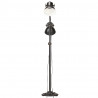 Lampa podłogowa z 2 kloszami, czarna, E27, żeliwo