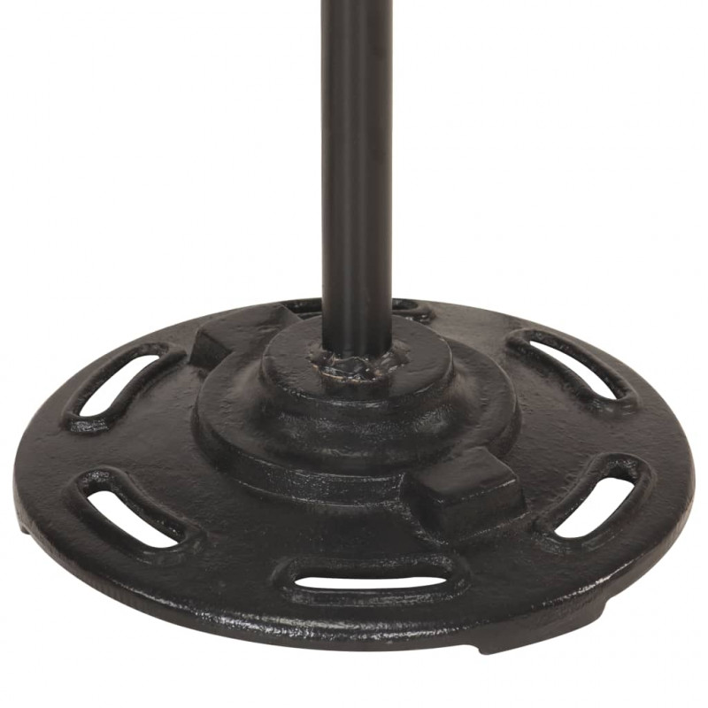 Lampa podłogowa z 2 kloszami, czarna, E27, żeliwo