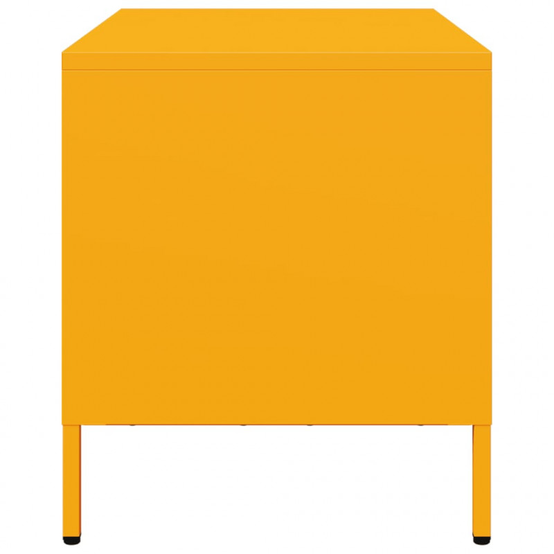 Szafka RTV, musztardowa, 68x39x43,5 cm, stal walcowana na zimno