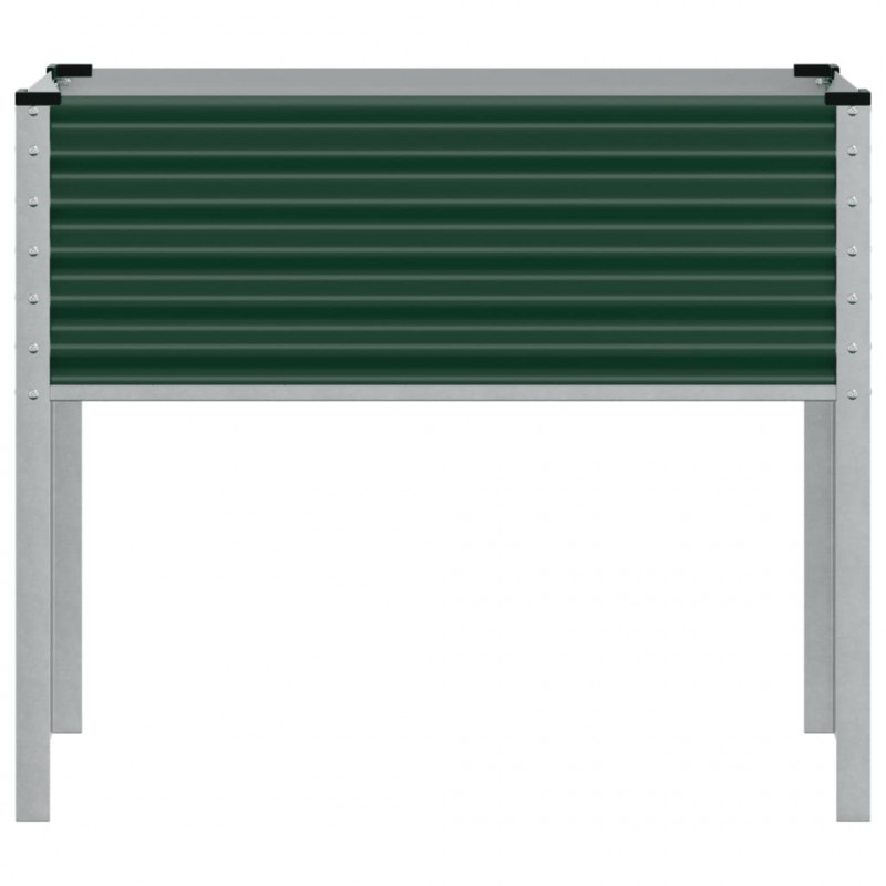 Donica ogrodowa, zielona, 100x41x90 cm, stal