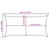 Żagiel przeciwsłoneczny, 160 g/m², czarny, 2x3,5 m, HDPE