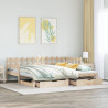 Sofa rozsuwana z szufladami, bez materaca, 90x200 cm