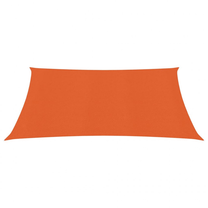 Żagiel przeciwsłoneczny, 160 g/m², pomarańczowy, 2x2,5 m, HDPE