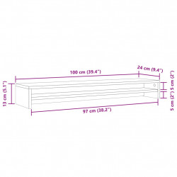 Podstawka pod monitor, dąb artisan, 100x24x13 cm