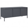 Szafka RTV, antracyt, 101,5x39x43,5 cm, stal walcowana na zimno