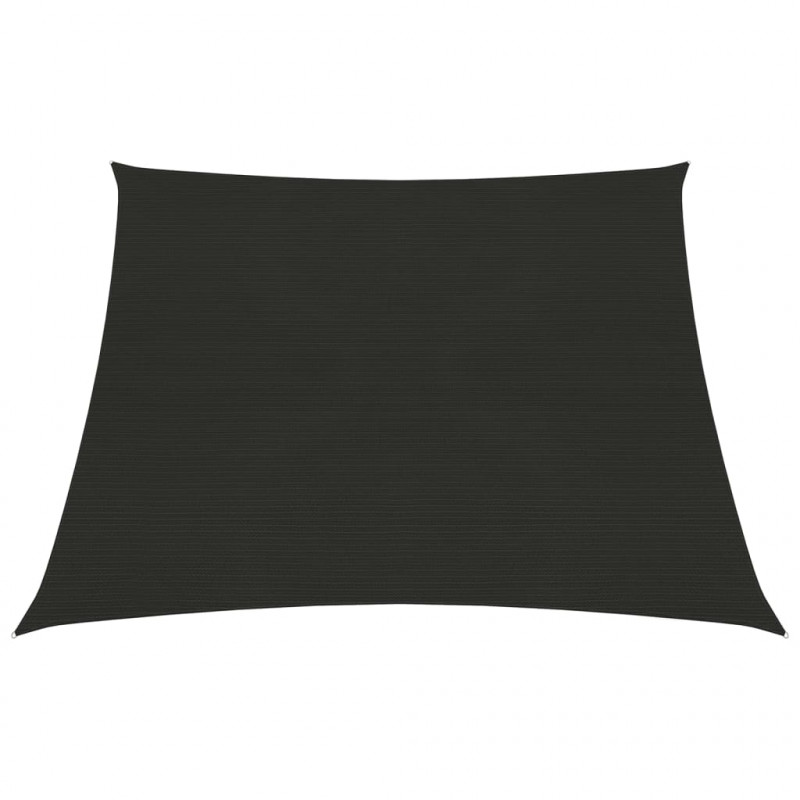 Żagiel przeciwsłoneczny, 160 g/m², czarny, 3/4x2 m, HDPE