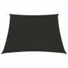 Żagiel przeciwsłoneczny, 160 g/m², czarny, 3/4x2 m, HDPE
