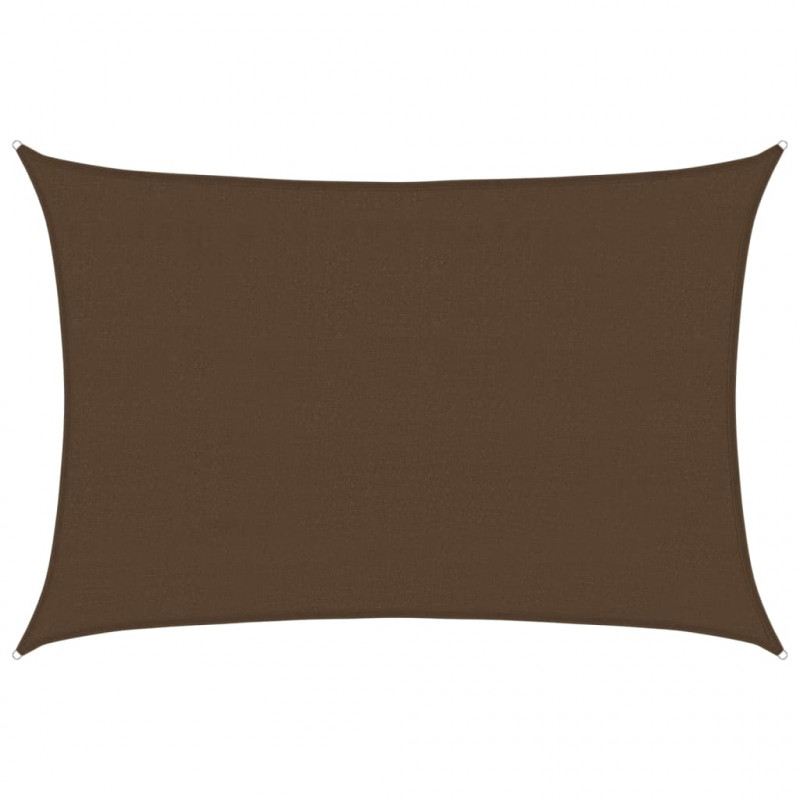Żagiel przeciwsłoneczny, 160 g/m², brązowy, 4x6 m, HDPE
