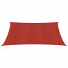 Żagiel przeciwsłoneczny, 160 g/m², czerwony, 3,6x3,6 m, HDPE