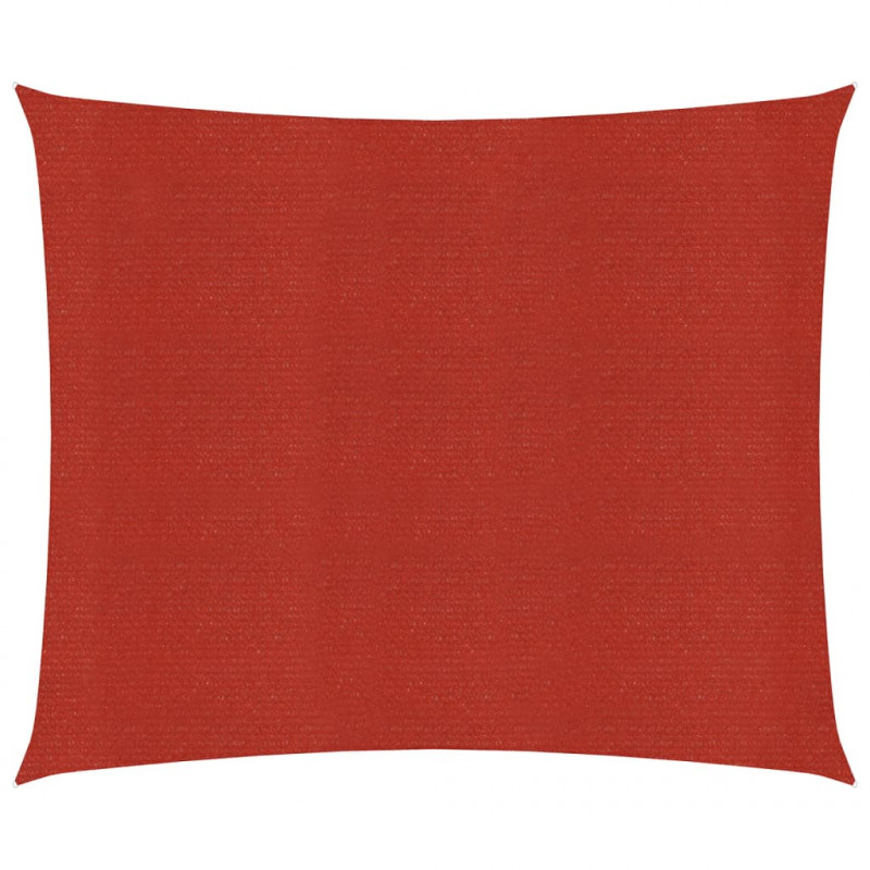 Żagiel przeciwsłoneczny, 160 g/m², czerwony, 2x2,5 m, HDPE