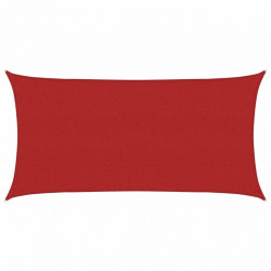 Żagiel przeciwsłoneczny, 160 g/m², czerwony, 2x3,5 m, HDPE