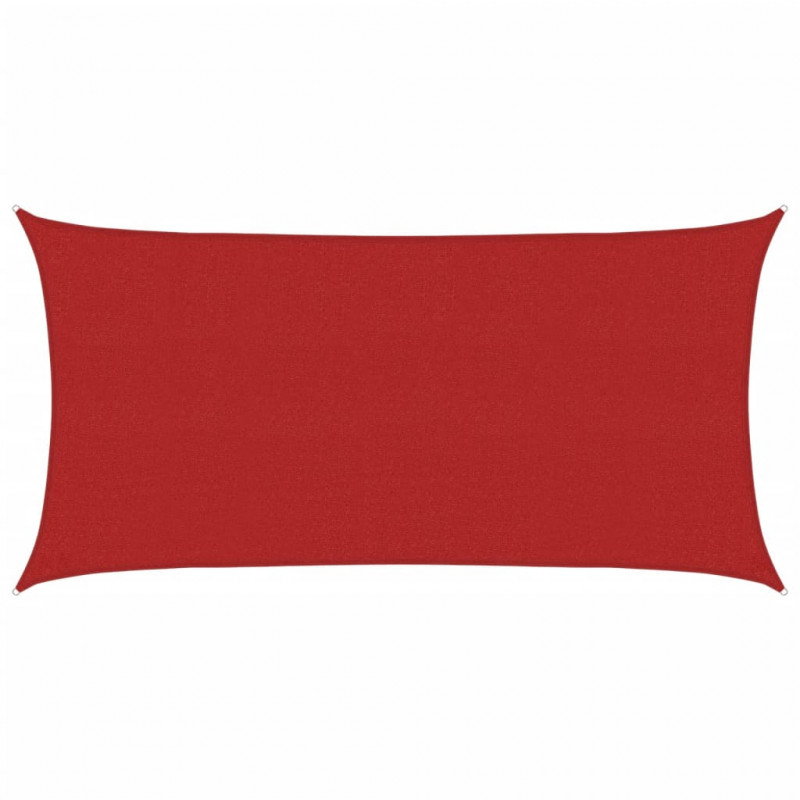 Żagiel przeciwsłoneczny, 160 g/m², czerwony, 2x3,5 m, HDPE