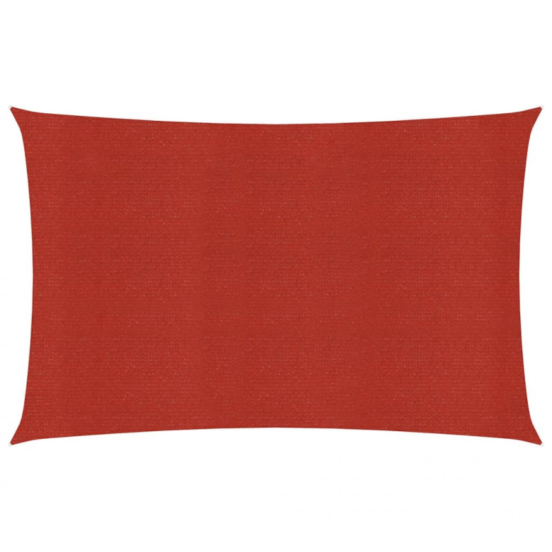 Żagiel przeciwsłoneczny, 160 g/m², czerwony, 2,5x3,5 m, HDPE
