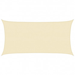 Żagiel przeciwsłoneczny, 160 g/m², kremowy, 2,5x5 m, HDPE