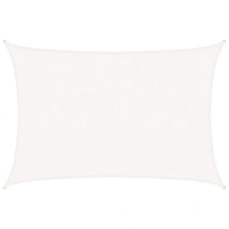 Żagiel przeciwsłoneczny, 160 g/m², biały, 3x5 m, HDPE