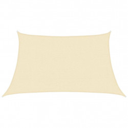 Żagiel przeciwsłoneczny, 160 g/m², kremowy, 3/4x2 m, HDPE