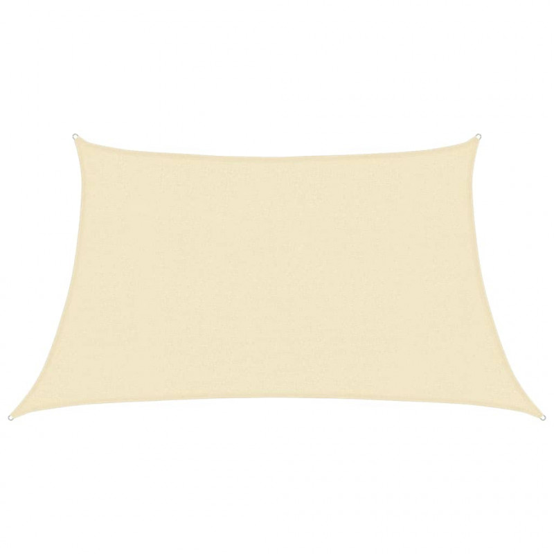 Żagiel przeciwsłoneczny, 160 g/m², kremowy, 3/4x2 m, HDPE