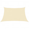 Żagiel przeciwsłoneczny, 160 g/m², kremowy, 3/4x2 m, HDPE