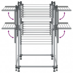 Suszarka na pranie, 107x107x120 cm, aluminium