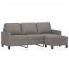 3-osobowa sofa z podnóżkiem, taupe, 180 cm, tkaniną