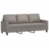 3-osobowa sofa z podnóżkiem, taupe, 180 cm, tkaniną