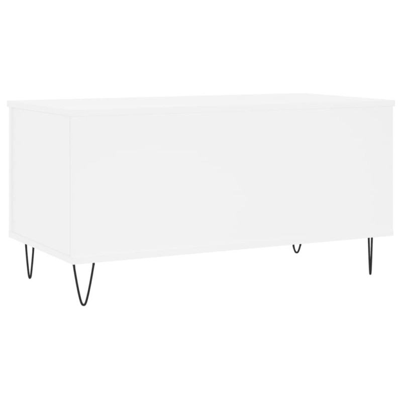 Stolik kawowy, biały 90x44,5x45 cm, materiał drewnopochodny