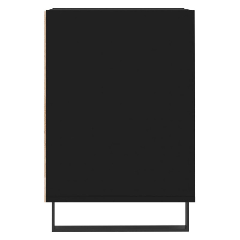 Szafka pod TV, czarna, 160x35x55 cm, materiał drewnopochodny