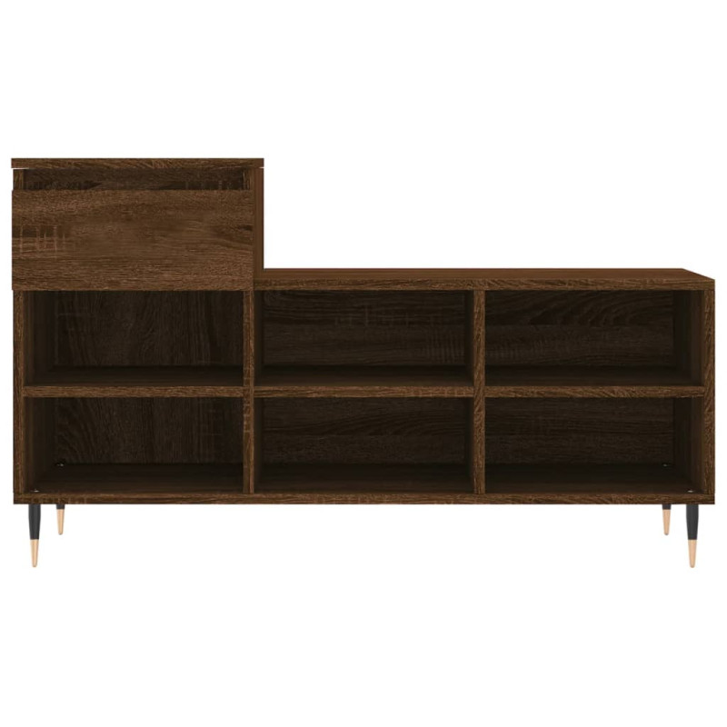 Szafka na buty, brązowy dąb, 102x36x60 cm