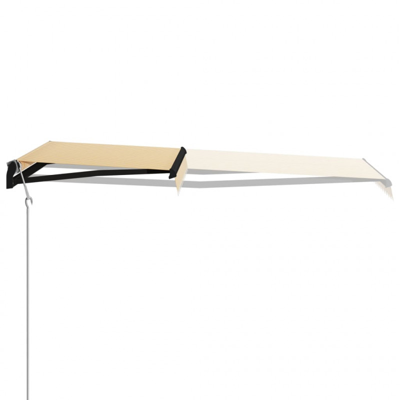 Automatycznie zwijana markiza, 300 x 250 cm, żółto-biała