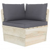 Ogrodowa sofa 3-osobowa z palet, z poduszkami, drewno świerkowe