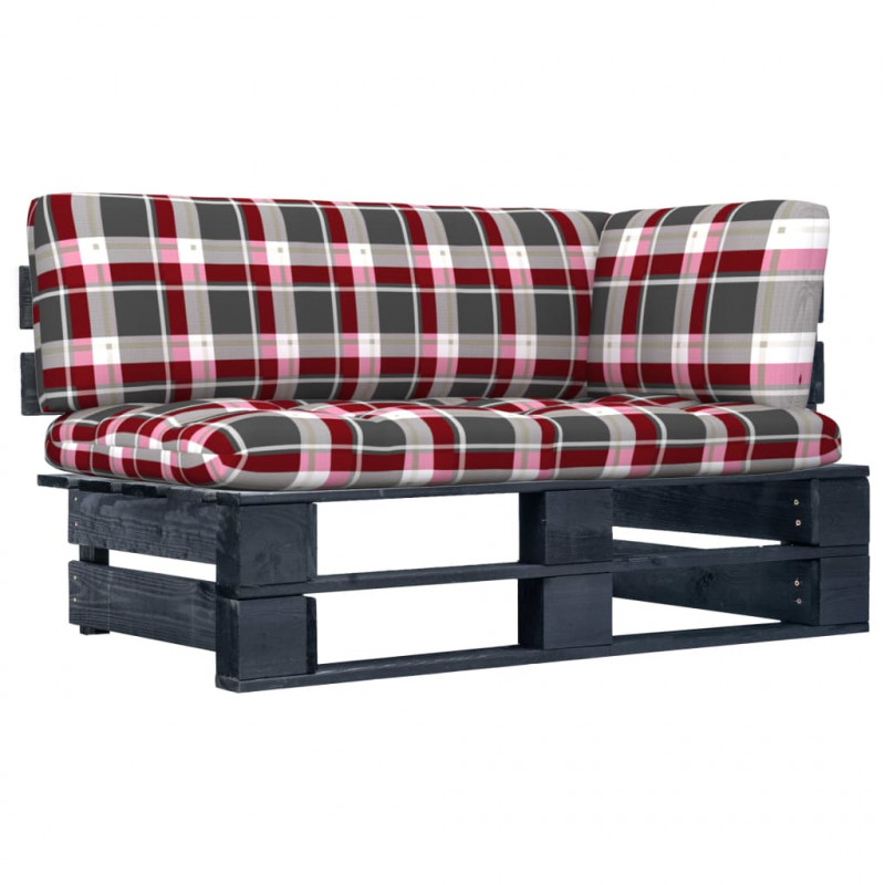 Ogrodowa sofa narożna z palet, impregnowane drewno sosnowe