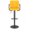 Hoker, musztardowy, obity aksamitem