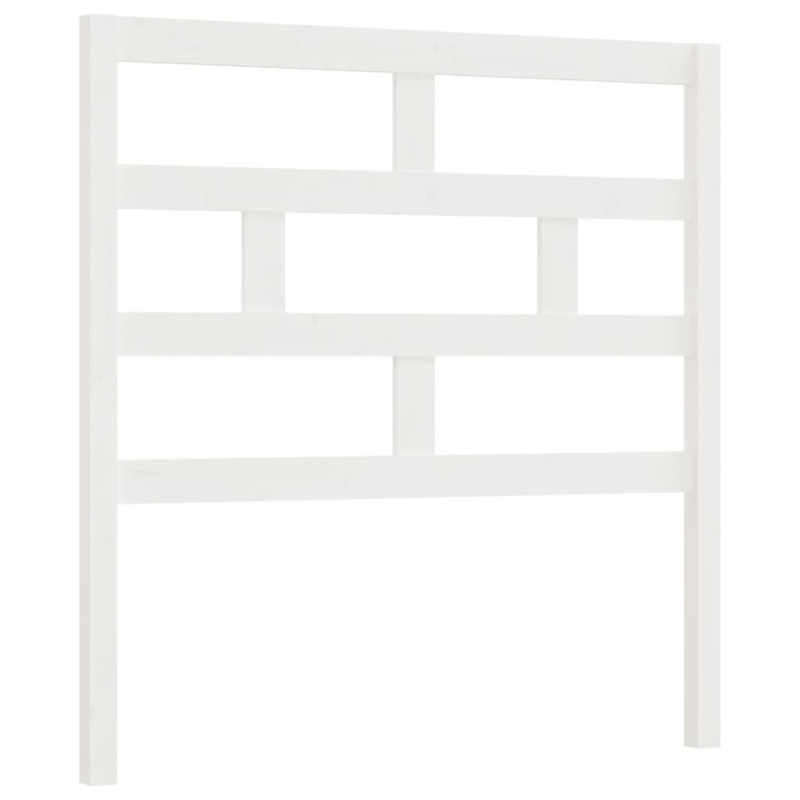 Wezgłowie łóżka, białe, 96x4x100 cm, lite drewno sosnowe