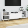 Szafka pod TV, biała, 80x36x50 cm, materiał drewnopochodny