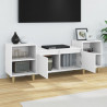 Szafka pod TV, biała, 80x36x50 cm, materiał drewnopochodny