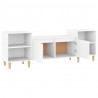 Szafka pod TV, biała, 80x36x50 cm, materiał drewnopochodny