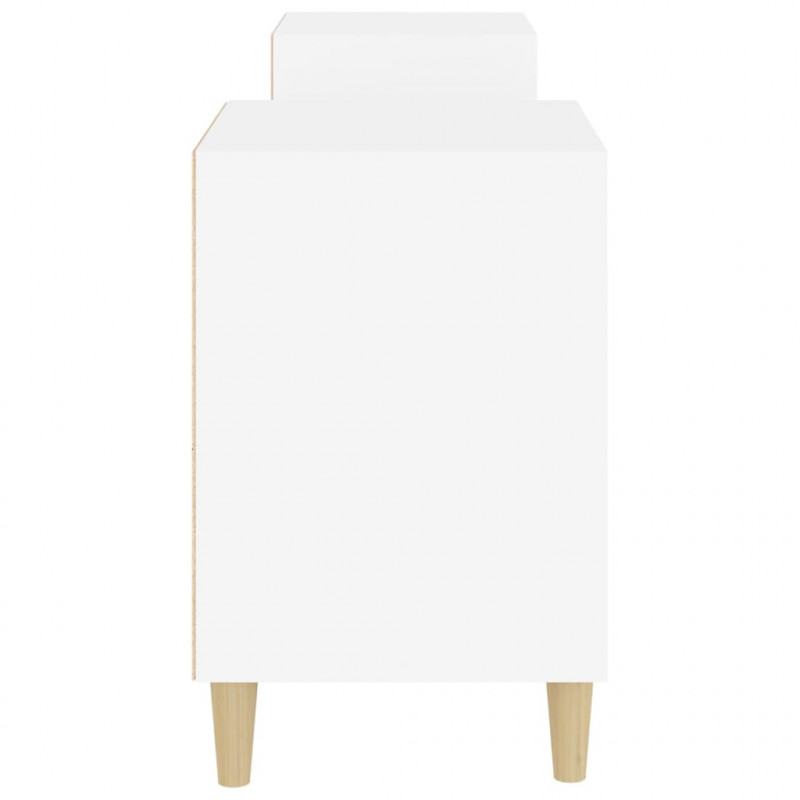 Szafka pod TV, biała, 80x36x50 cm, materiał drewnopochodny