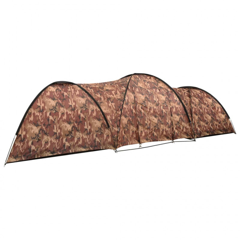 Namiot turystyczny typu igloo, 650x240x190 cm, 8-os., moro