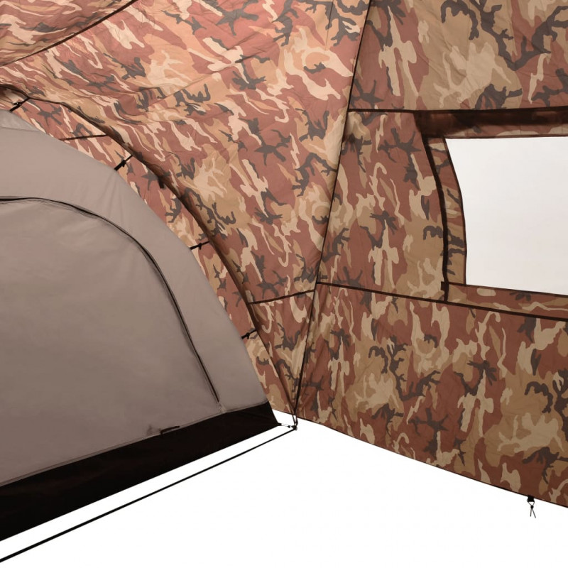 Namiot turystyczny typu igloo, 650x240x190 cm, 8-os., moro