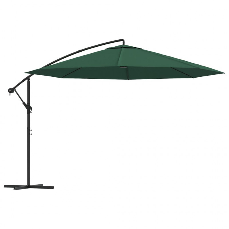 Parasol na wysięgniku 3,5 m, zielony