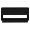 Szafka pod telewizor, czarna, 74x34x40 cm, lite drewno sosnowe