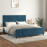 Rama łóżka bez materaca, ciemnoniebieska, 160x200 cm, aksamitna