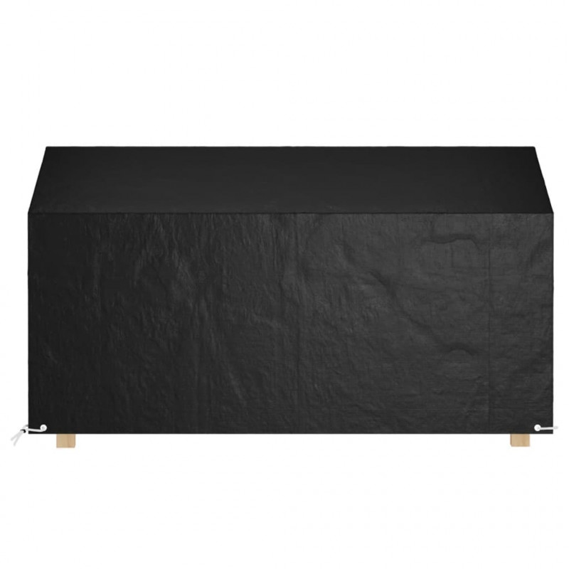 Pokrowce na ławki ogrodowe, 2 szt, 12 oczek, 210x70x70/88cm, PE