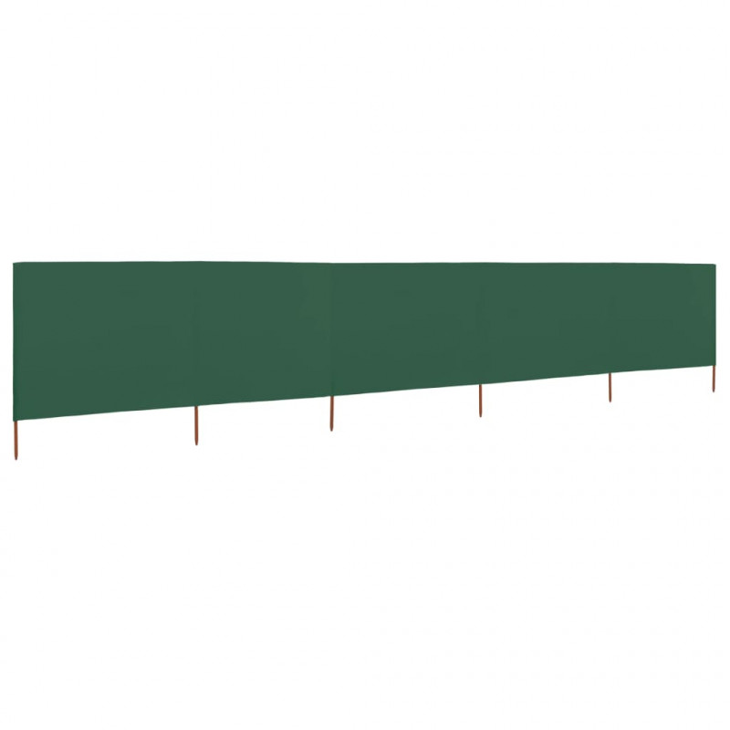 Parawan 5-skrzydłowy z tkaniny, 600x120 cm, zielony