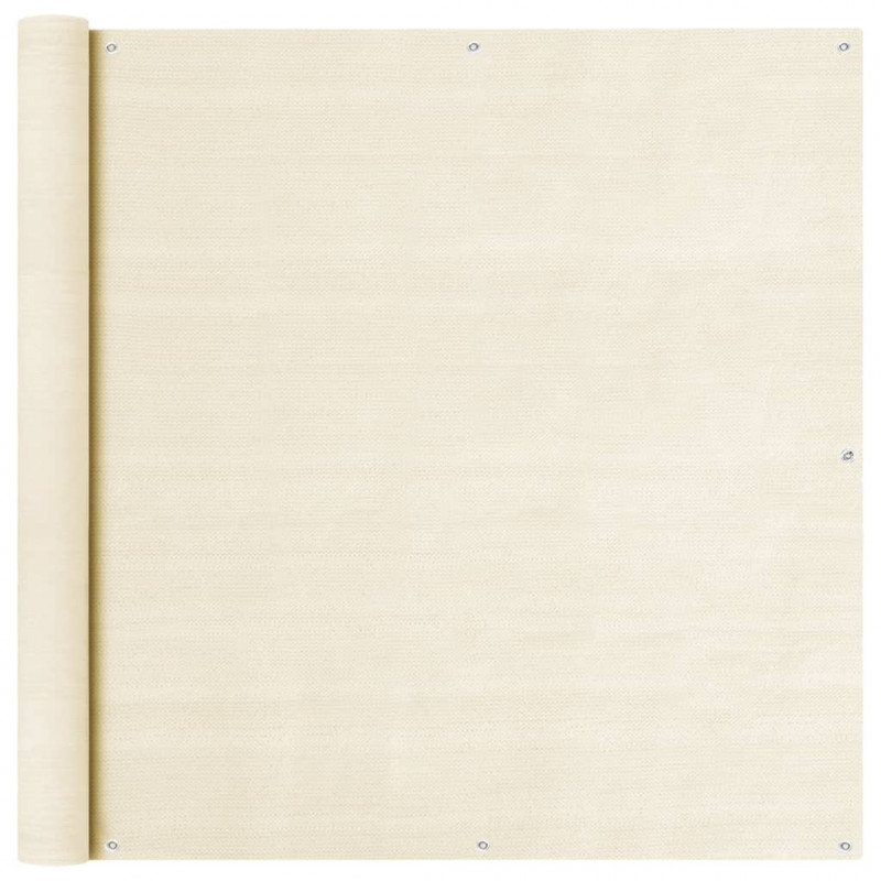 Parawan balkonowy, kremowy, 120x300 cm, HDPE