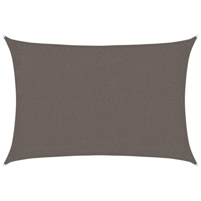Żagiel przeciwsloneczny, 160 g/m², antracytowy, 2x3 m, HDPE