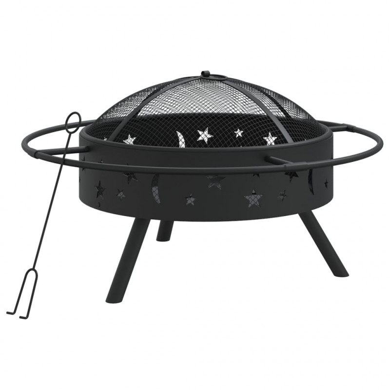 Palenisko z pogrzebaczem, 70 cm, XXL, stal