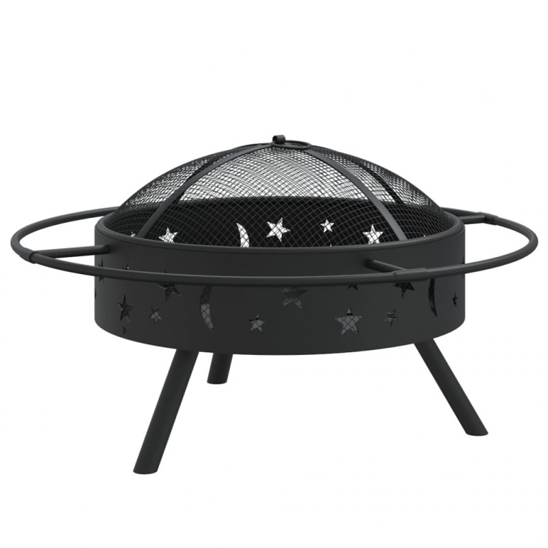 Palenisko z pogrzebaczem, 70 cm, XXL, stal